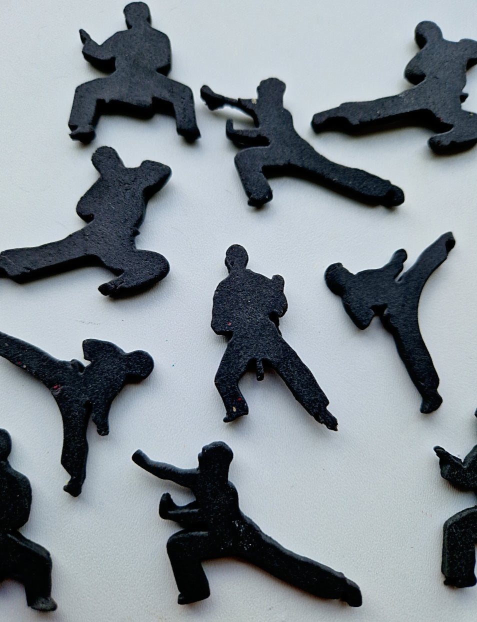 12 Edible martial karate cake toppers,fondant icing decorations