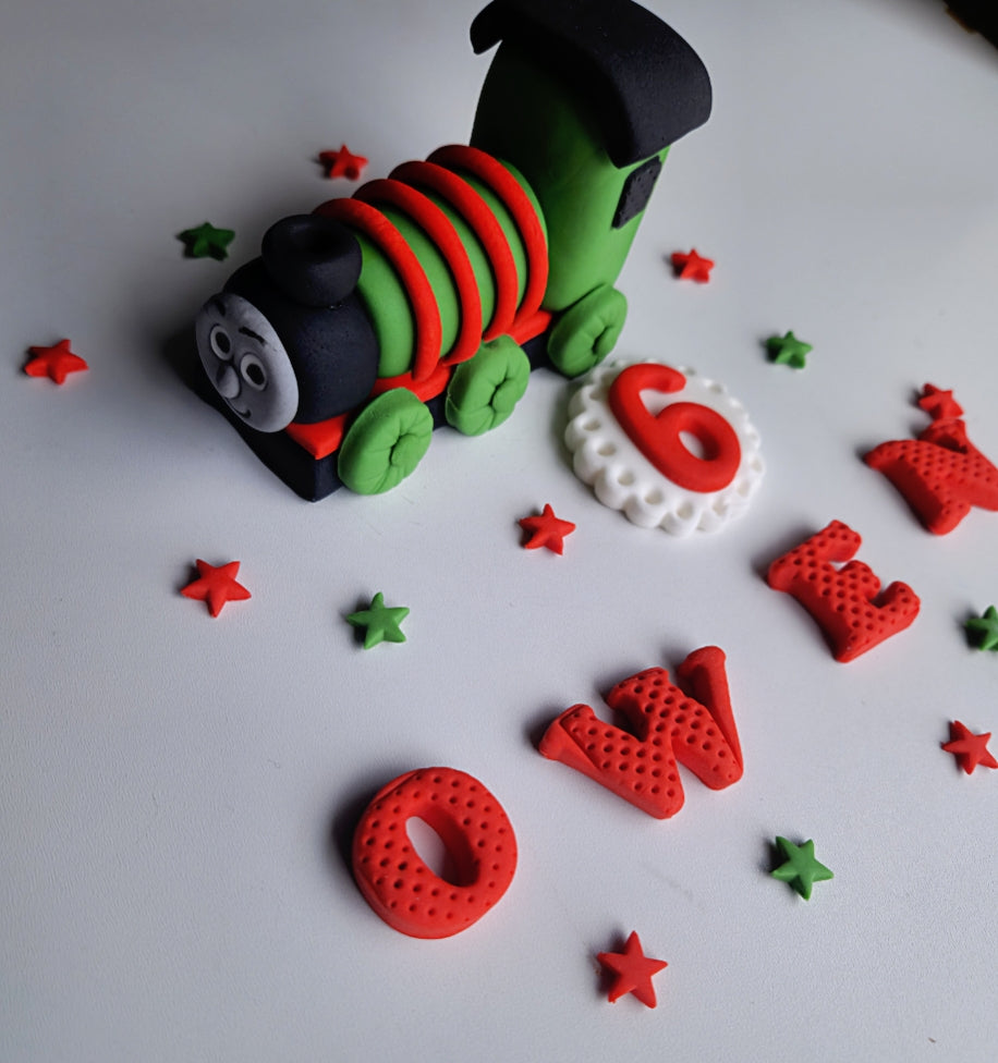 Edible Thomas The Tank engine train cake topper,fondant icing decoration