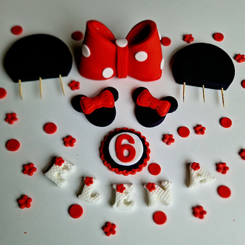 Edible mouse cake topper fondant icing decoration
