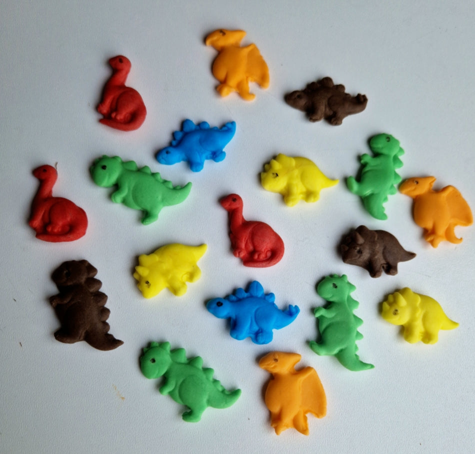 18 Edible mini dinosaur cake/cupcakes topper,fondant icing decorations