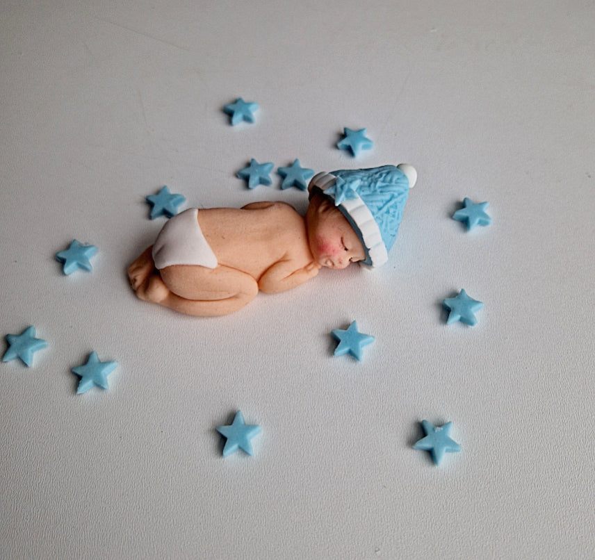 Edible baby cake topper,fondant icing decoration