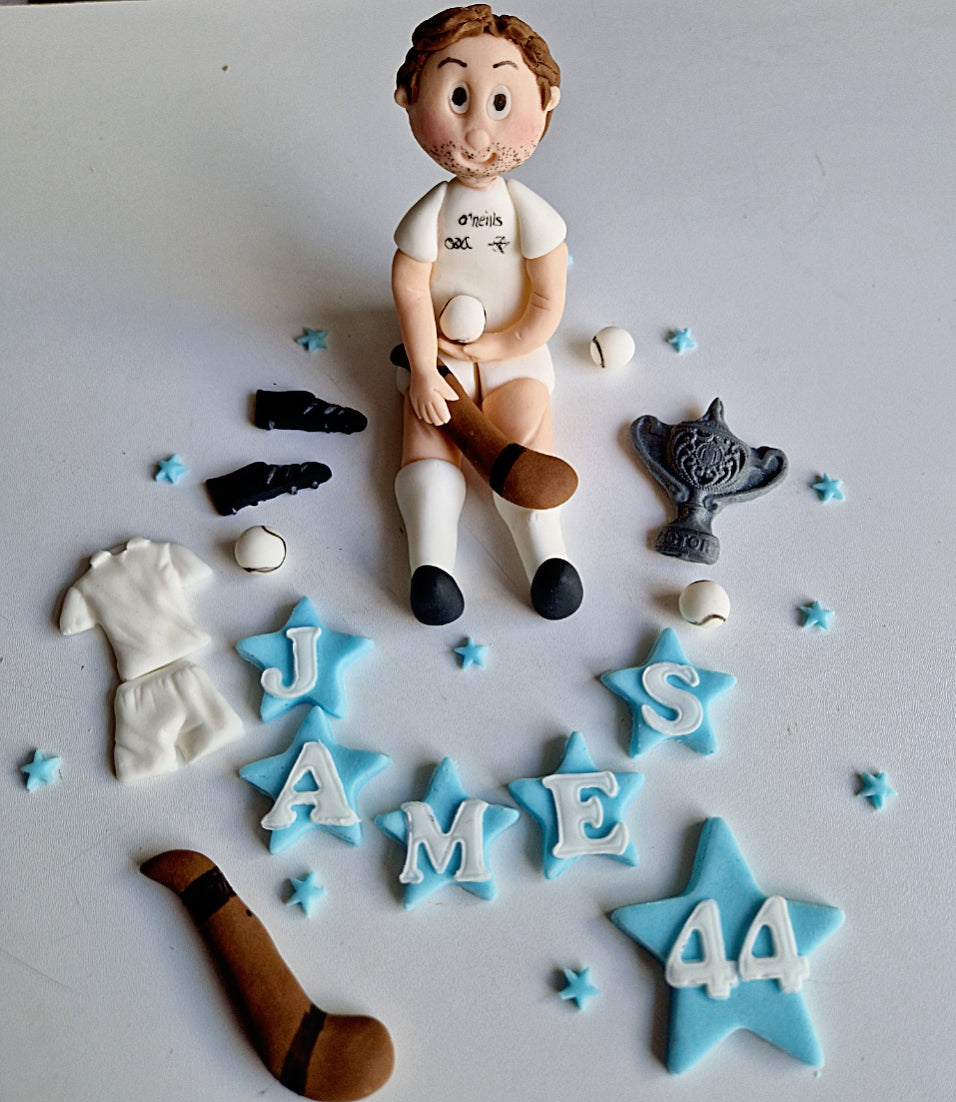 Edible soccer/football GAA player cake topper,fondant icing decoration