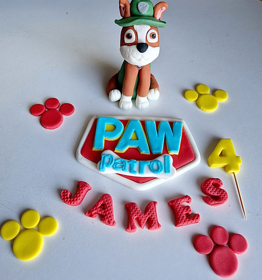 Edible dog patrol cake topper,fondant party decoration