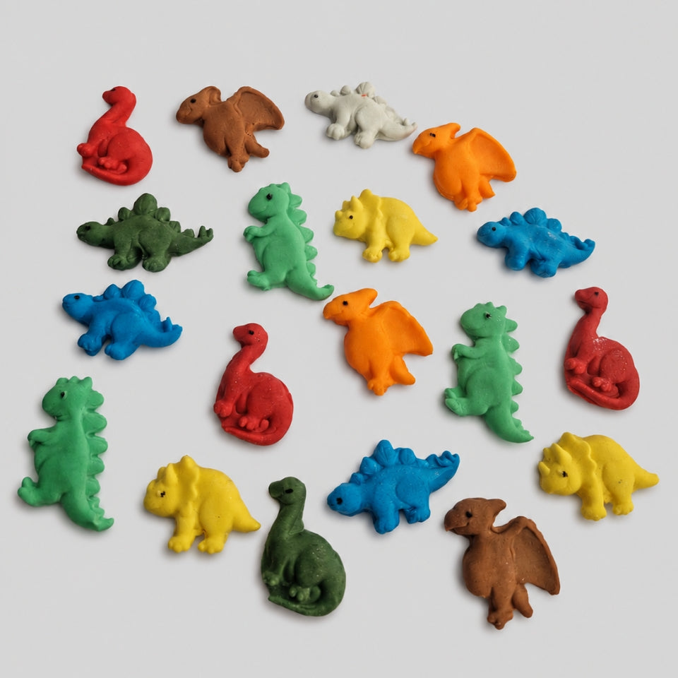 18 Eetbare mini-dinosaurustaart/cupcaketopper, fondant-glazuurdecoraties
