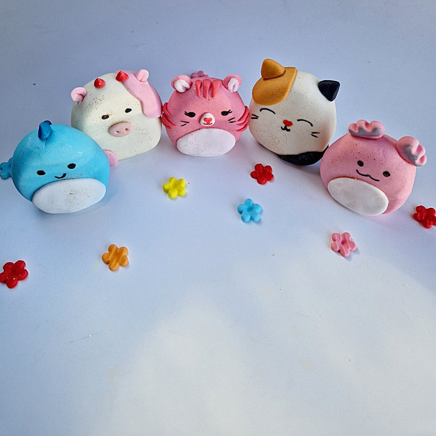 Edible squishmallows cake toppers,fondant icing decorations