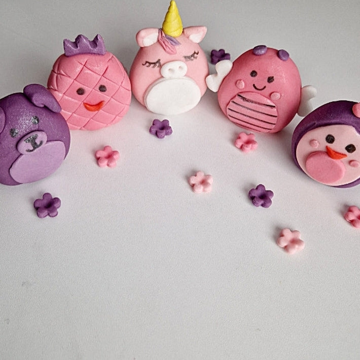 Edible squishmallows cake toppers,fondant icing decorations