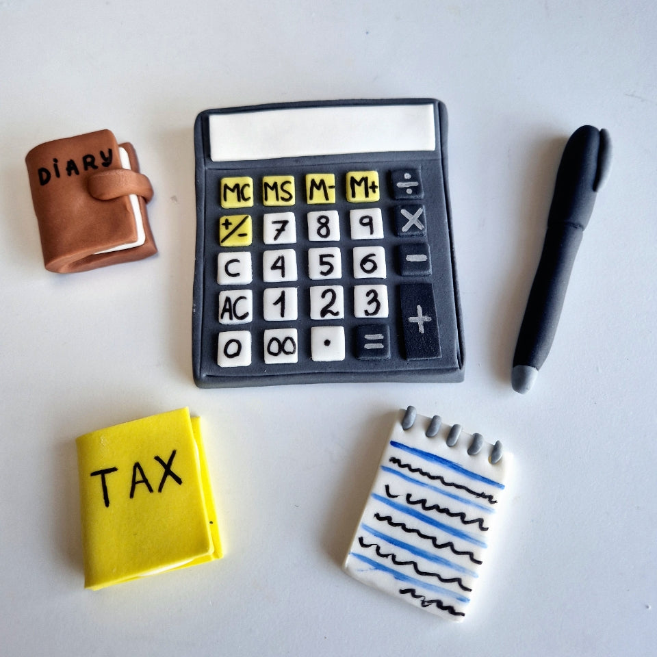 Edible accountant cake topper,fondant icing decorations