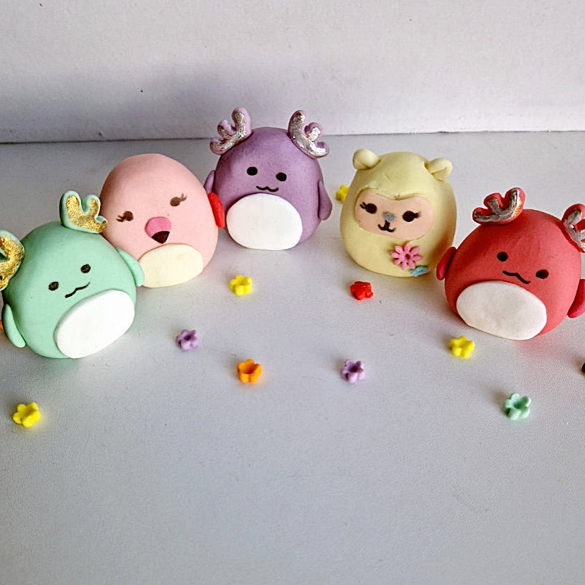 Edible squishmallows cake toppers,fondant icing decorations