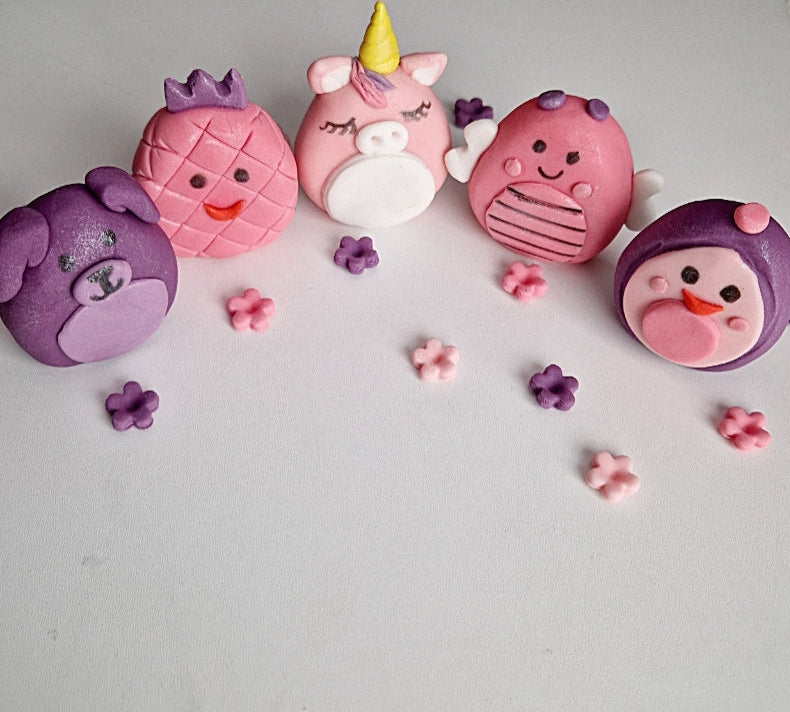 Edible squishmallows cake toppers,fondant icing decorations