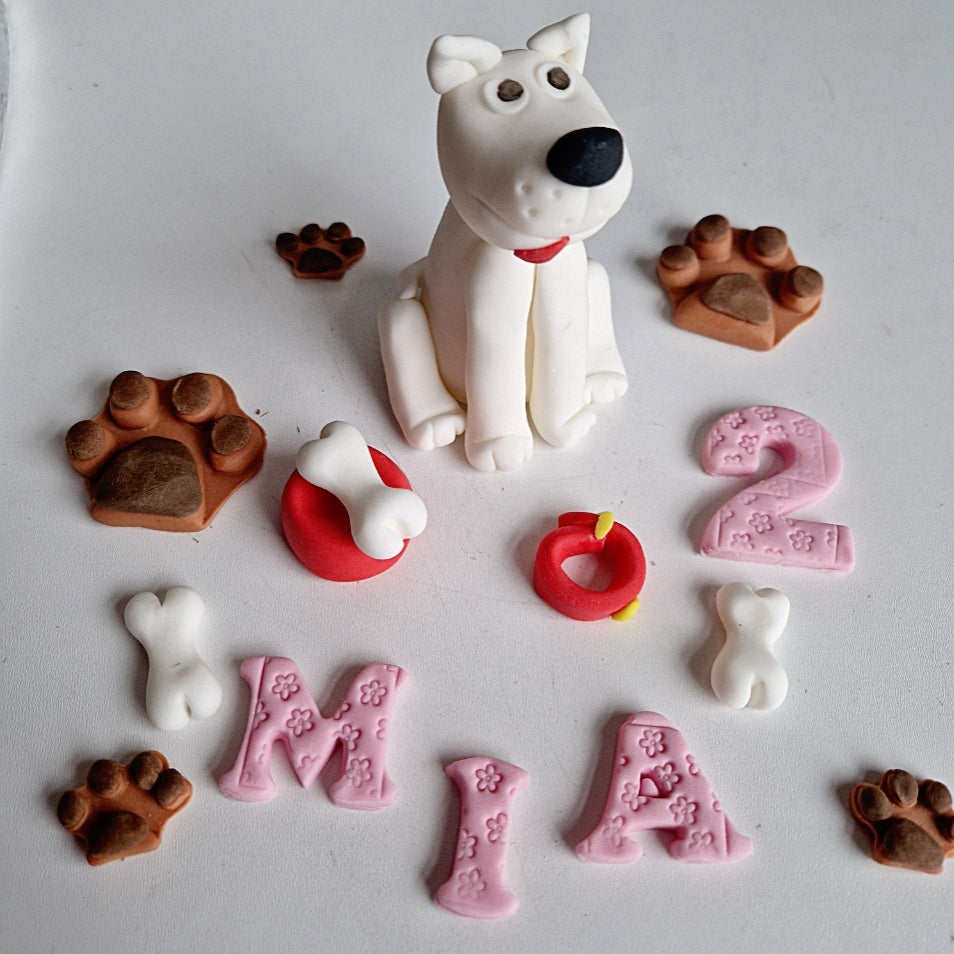 Edible cat/dog cake topper,fondant icing decoration