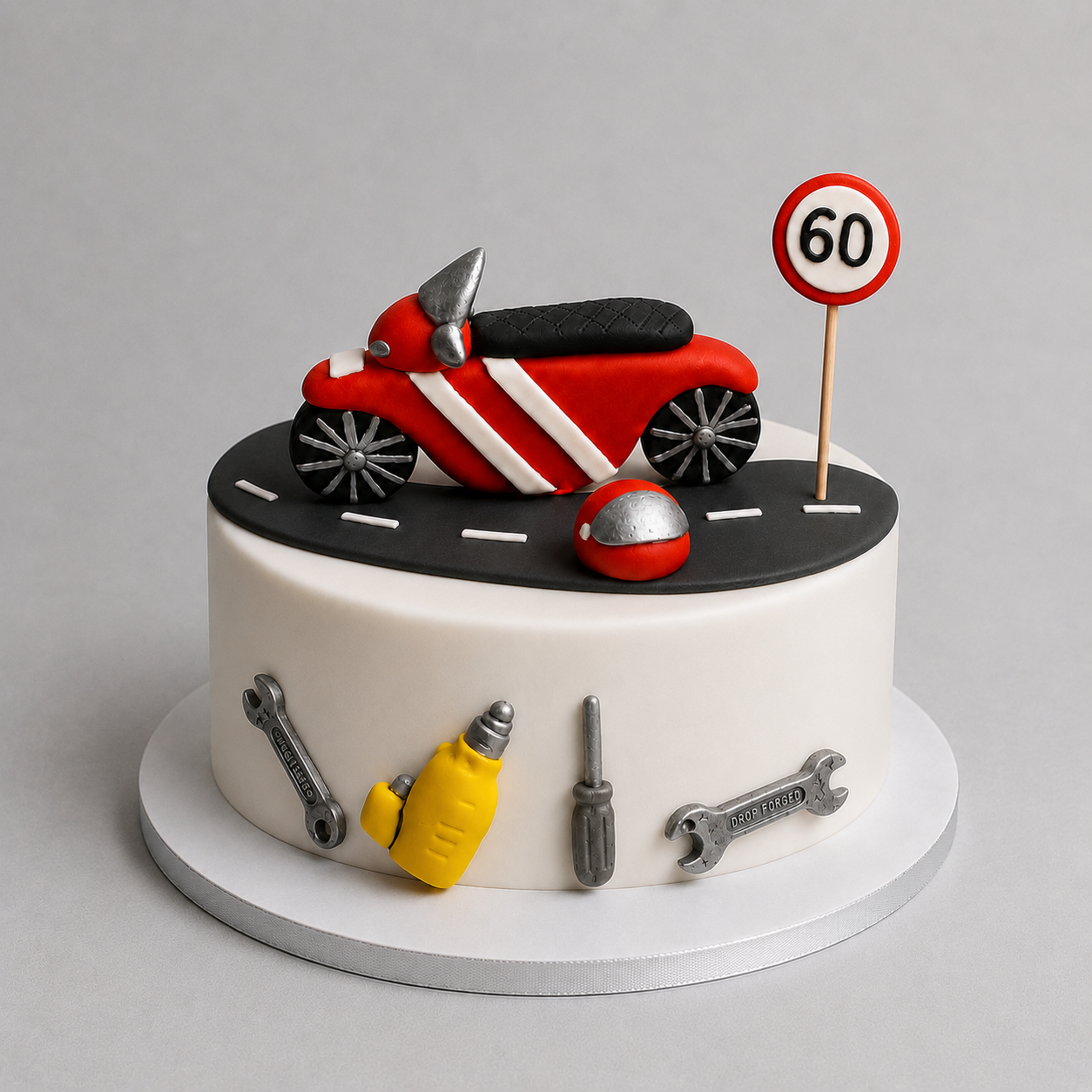 Edible motorbike cake topper,fondant icing bike decoration