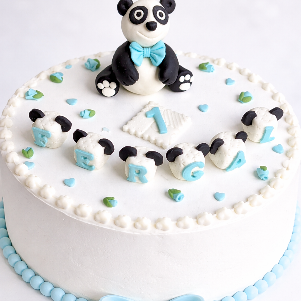 Edible Baby Panda Cake Topper – Christening & Birthday Cake Decoration for Boy or Girl – Handmade Sugarpaste Fondant Topper Ireland