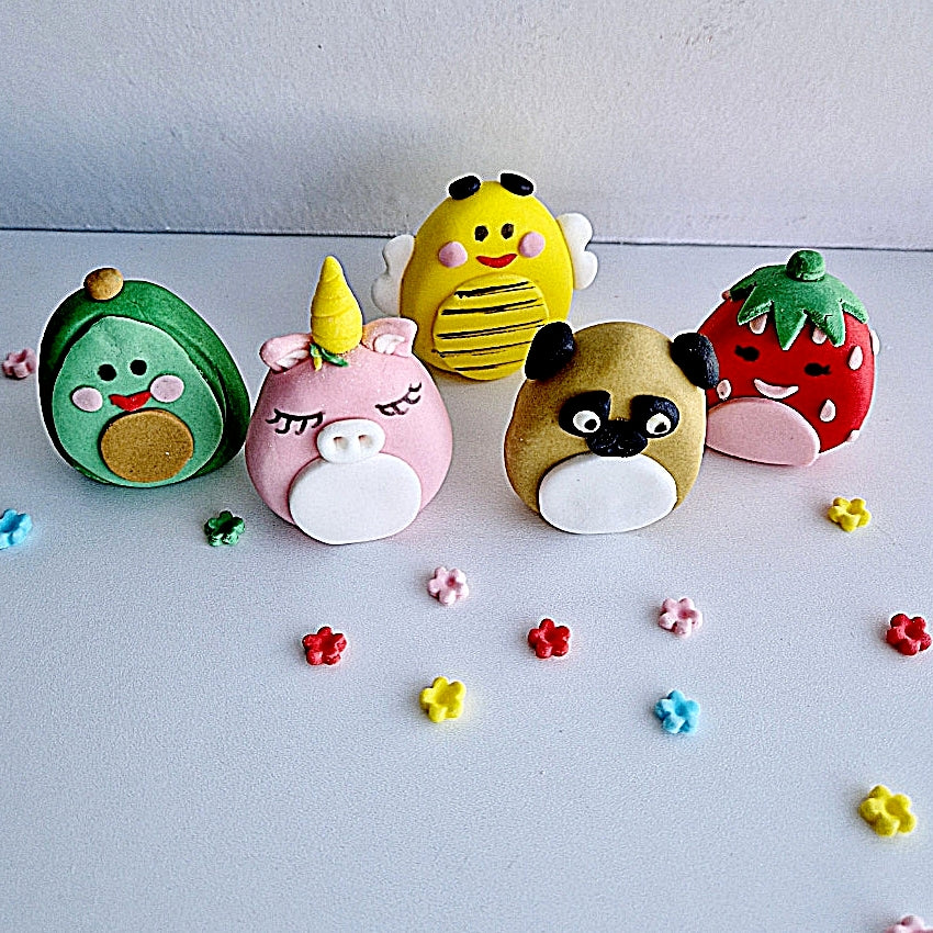 Edible squishmallows cake toppers,fondant icing decorations