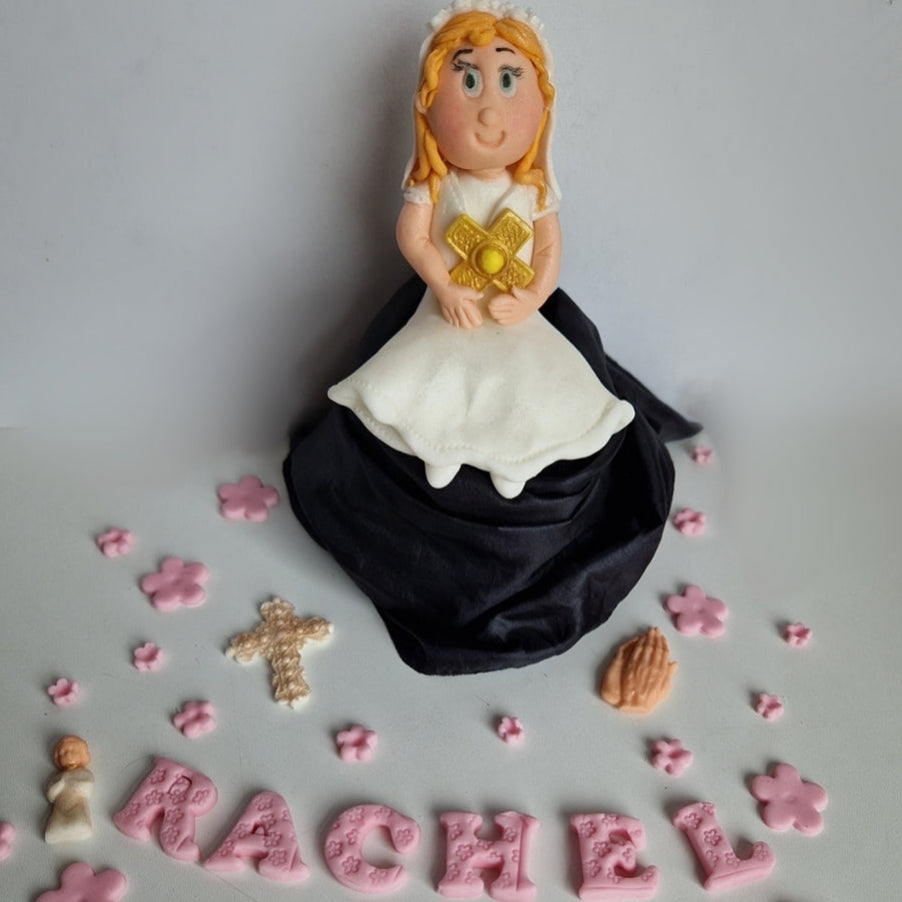 Edible Communion figurine cake topper,fondant icing decoration