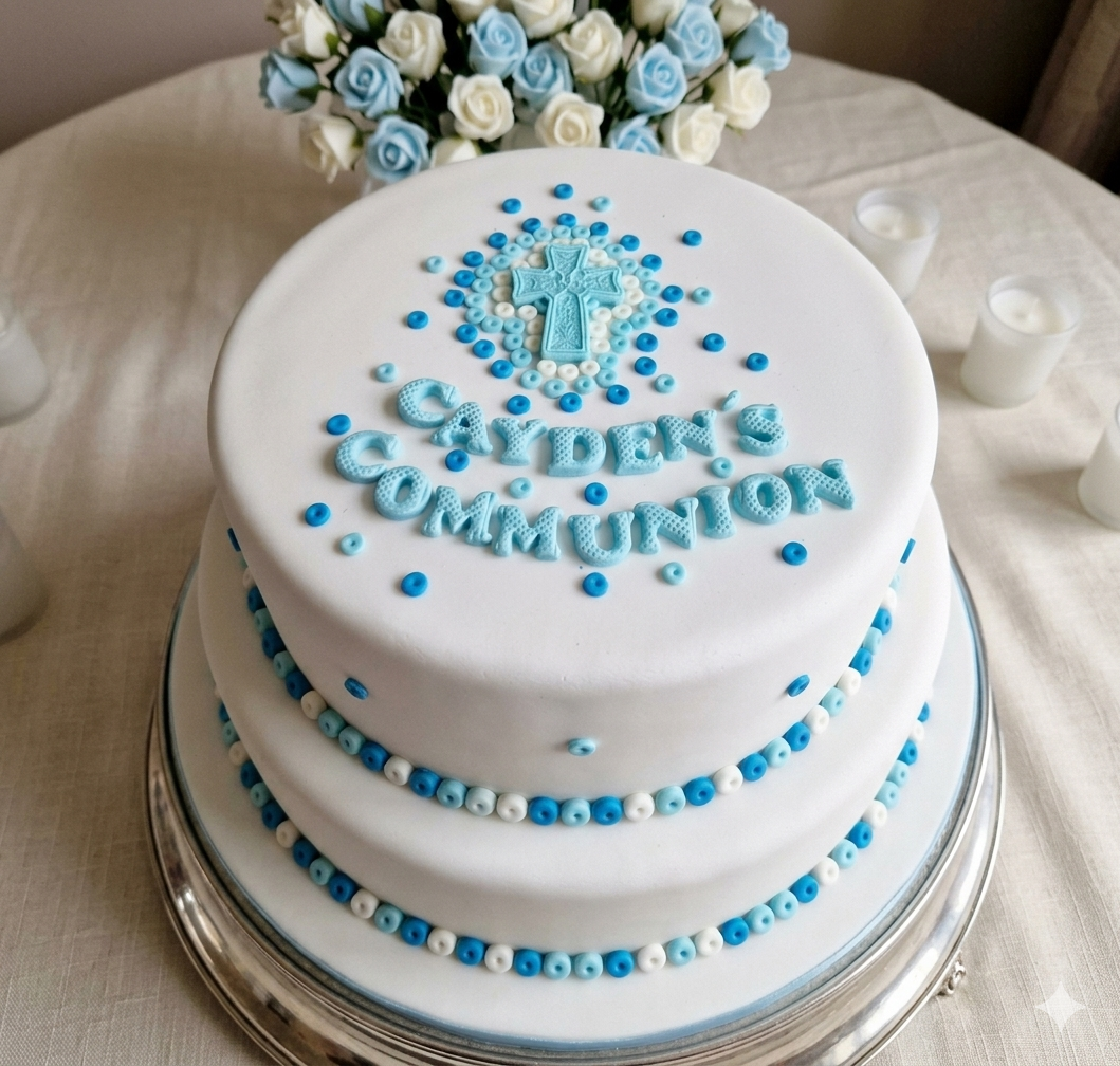 Edible First Holy Communion cake topper,fondant icing decoration