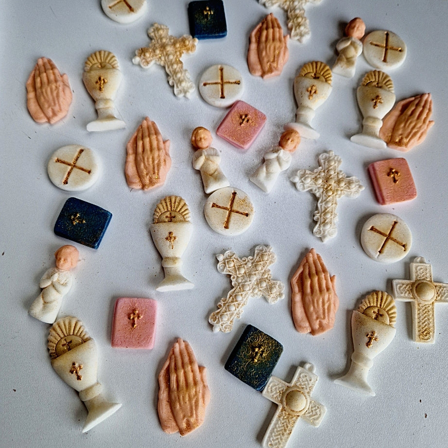 15 Edible Communion/Confirmation cake tippers,fondant icing decorations