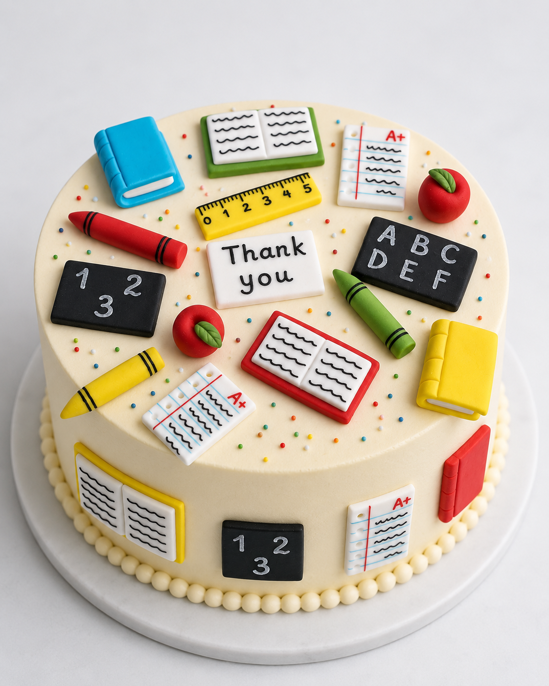 Edible teacher graduation, books cake topper,fondant icing decorations