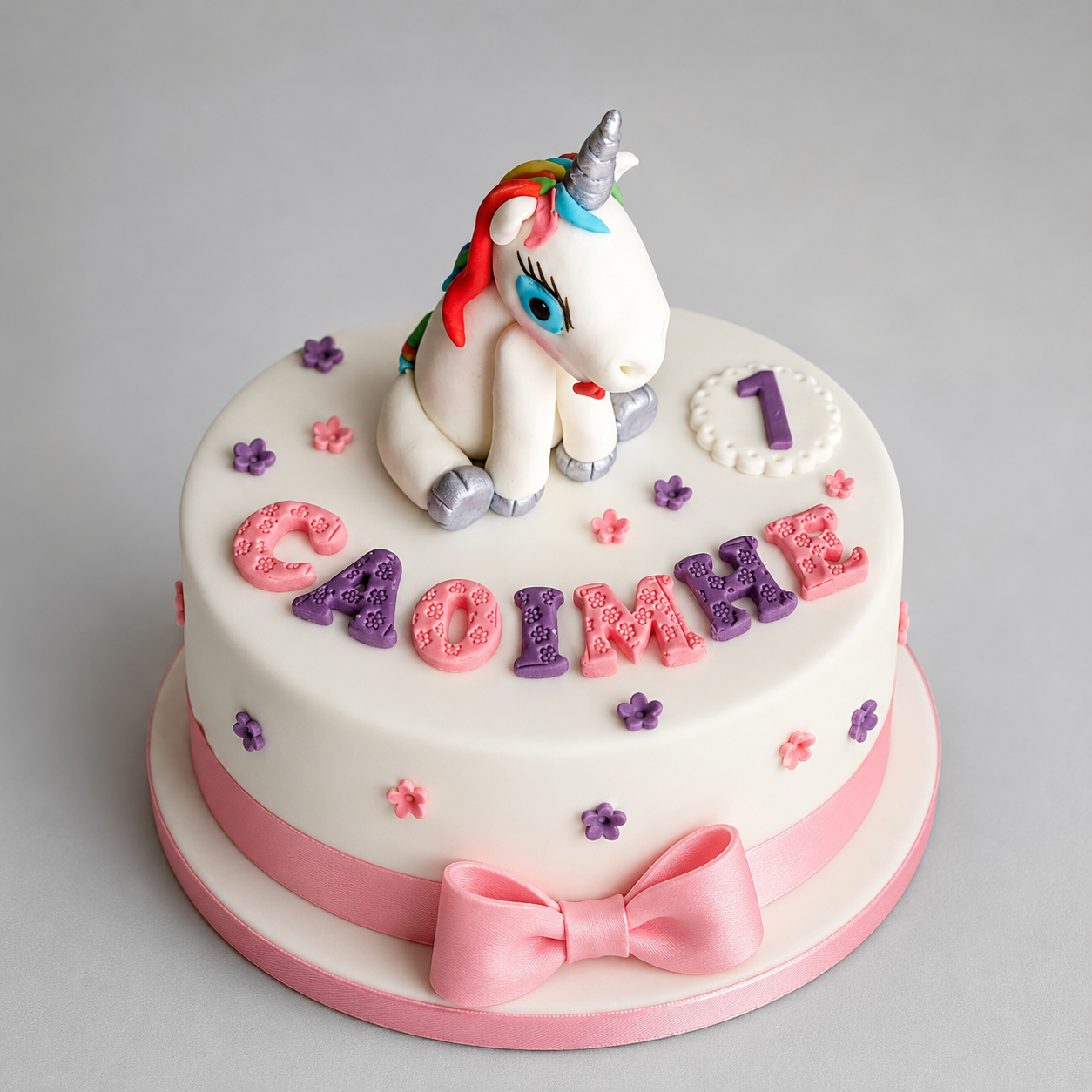 Edible unicorn cake topper,fondant icing decoration