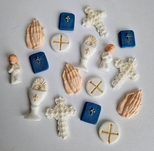 15 Edible Communion/Confirmation cake tippers,fondant icing decorations