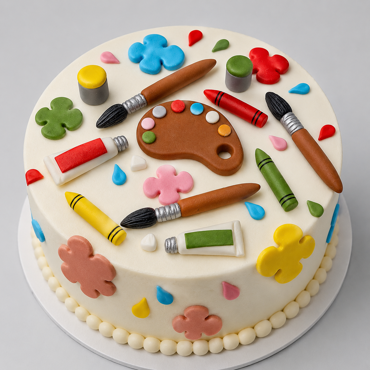 Edible Artist Cake Topper, Painter Fondant Decoration, Art Theme Birthday Cake Decor, Creative Hobby Cake Topper