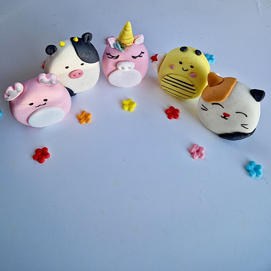 Edible squishmallows cake toppers,fondant icing decorations