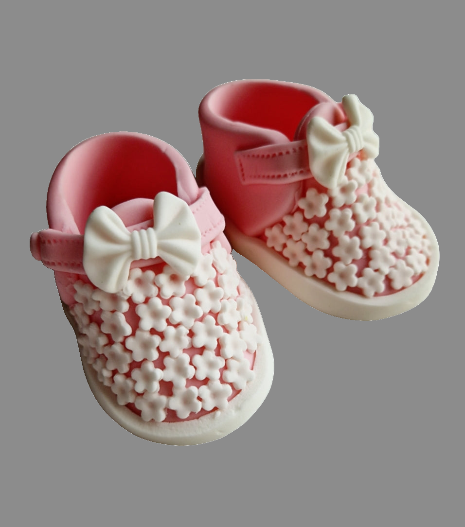 Edible baby booties/ shoes cake topper,fondant icing decoration