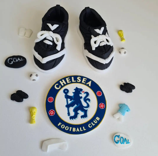 Edible soccer/football boots cake/cupcakes topper