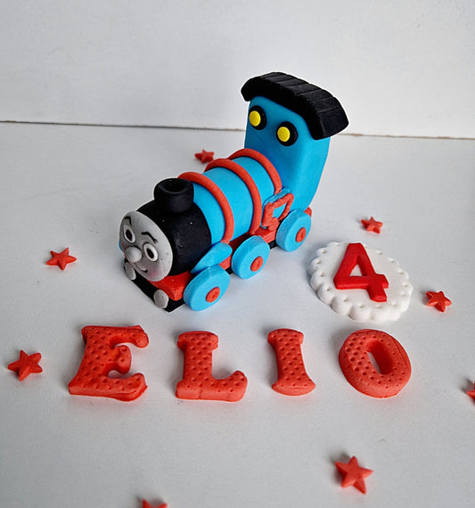 Edible Thomas The Tank engine train cake topper,fondant icing decoration