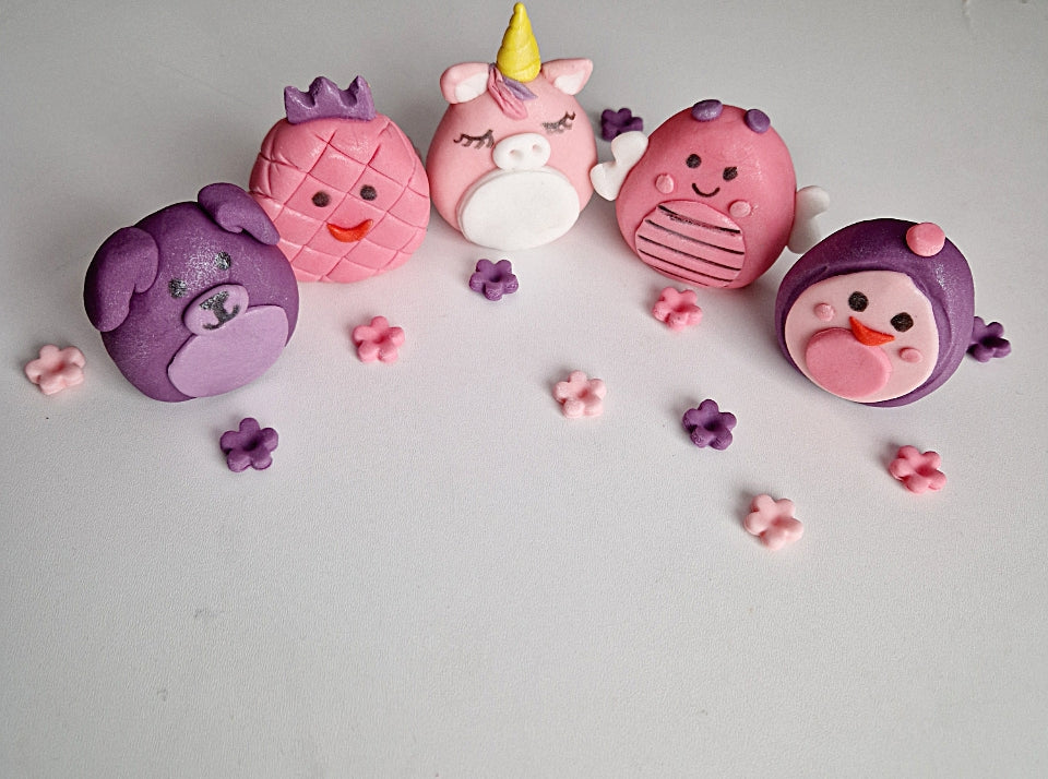 Edible squishmallows cake toppers,fondant icing decorations