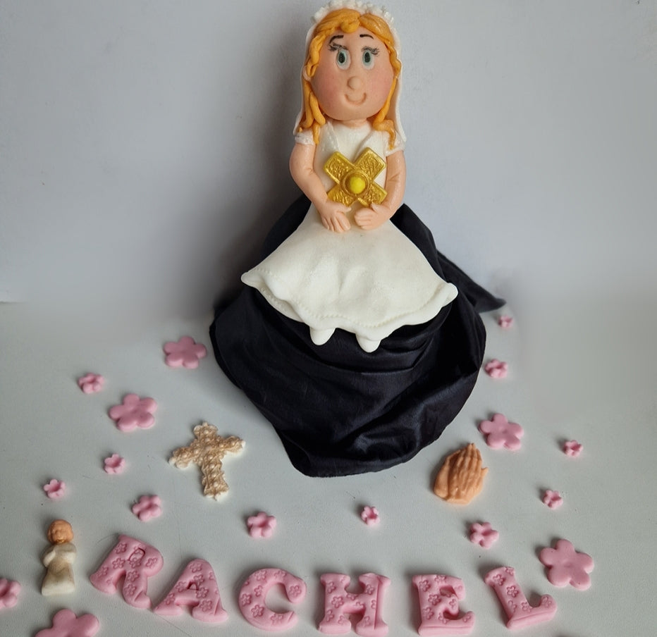 Edible Communion figurine cake topper,fondant icing decoration,religious