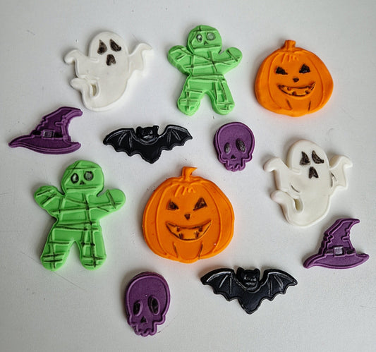 Edible Halloween cupcakes toppers,fondant icing decorations