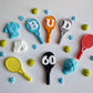 Edible tennis cake toppers,fondant icing sport decorations