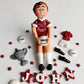 Edible soccer/football GAA player cake topper,fondant icing decoration
