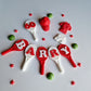 Edible tennis cake toppers,fondant icing sport decorations