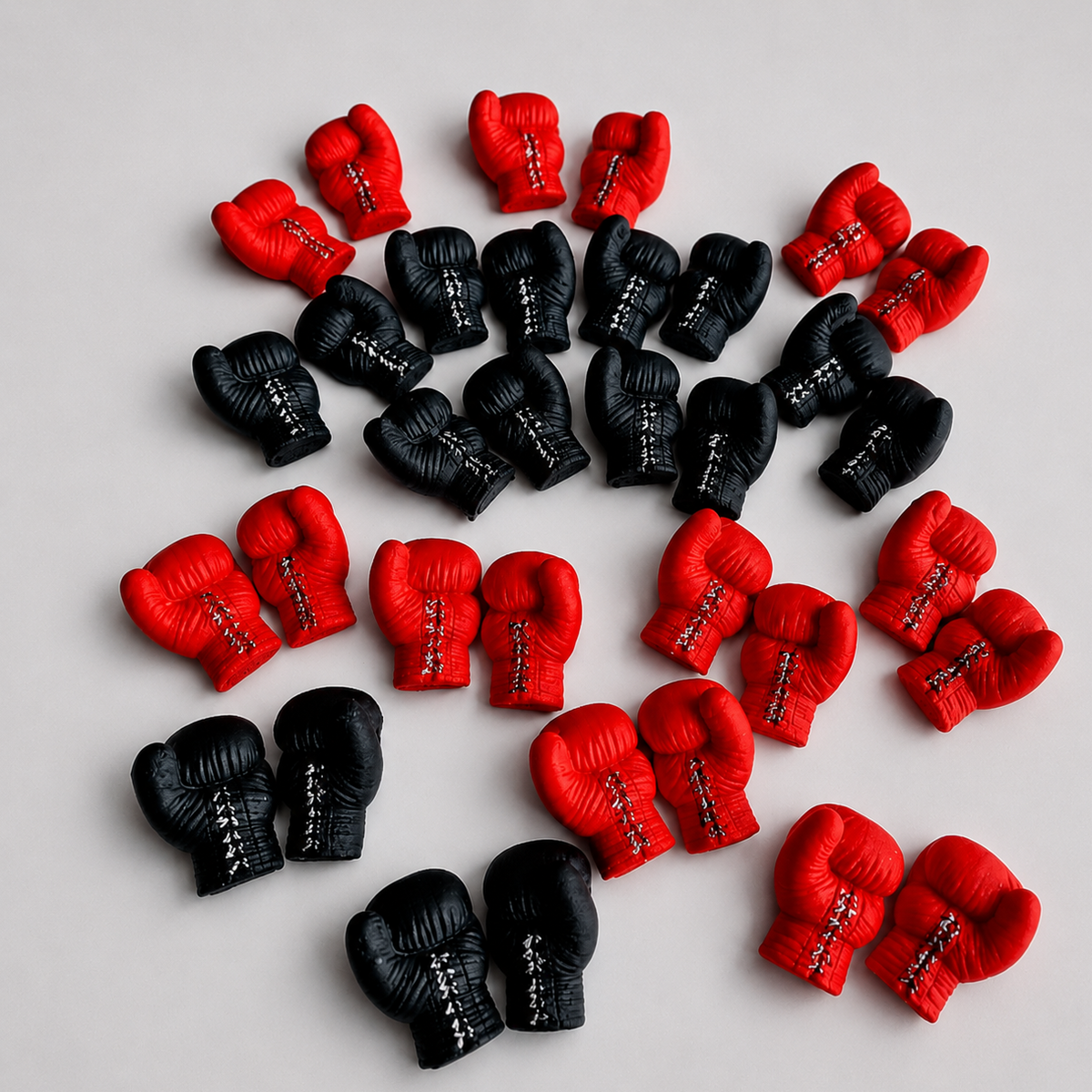 12 Edible boxing gloves cake/cupcakes toppers,fondant  icing decorations,sport