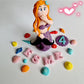 Edible mermaid cake topper,fondant icing decoration
