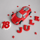 Edible sport car cake topper,fondant icing decoration