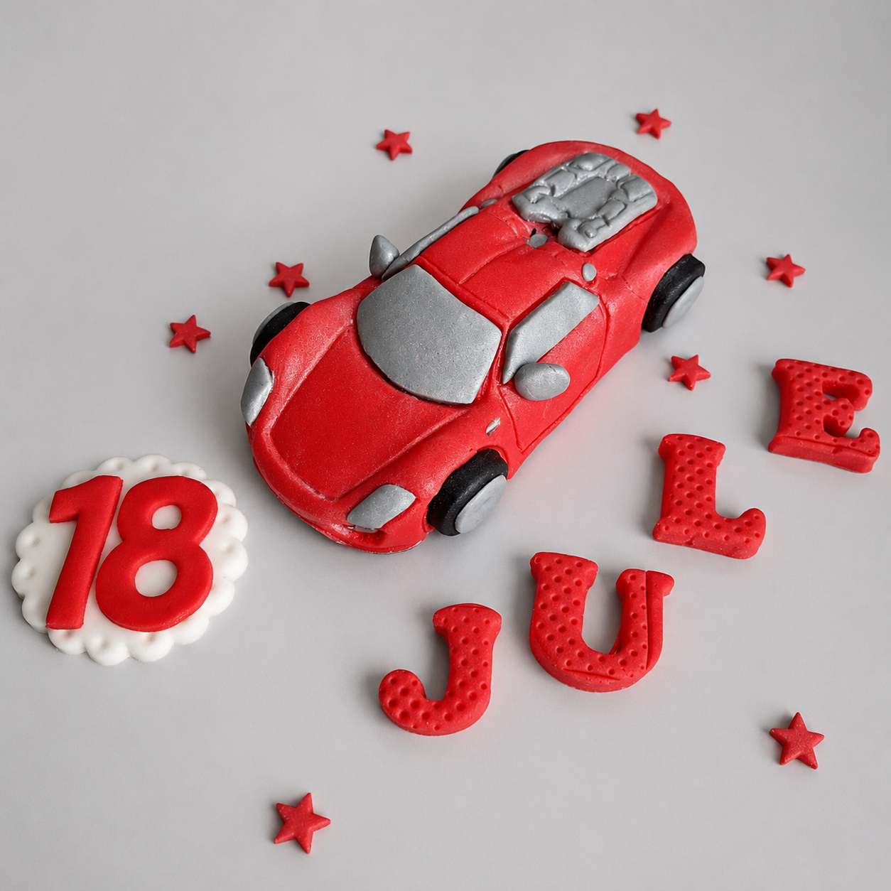Edible sport car cake topper,fondant icing decoration