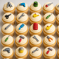 18 Edible mini tools cake/cupcakes toppers,fondant icing decorations