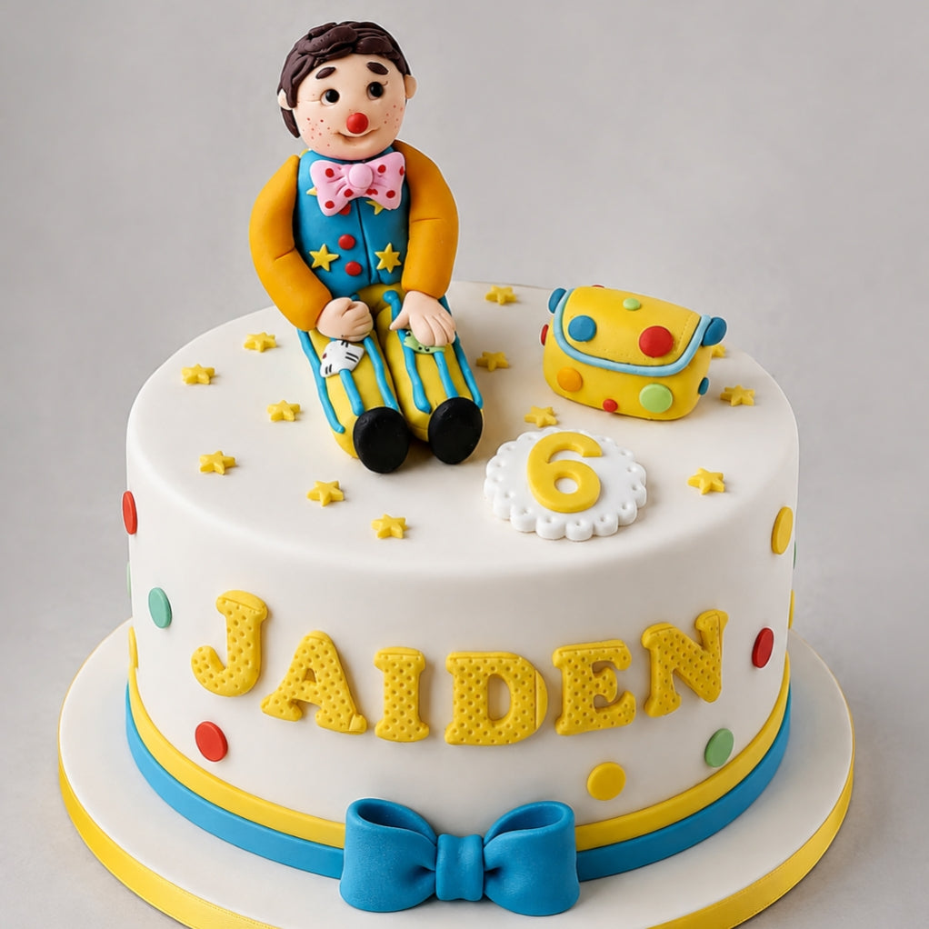 Edible Mr Tumble cake topper,handmade decoration
