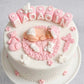 Eetbare babytaarttopper, doop/doopsel, fondant glazuurdecoratie