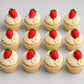 Edible strawberries cake toppers,fondant icing decorations