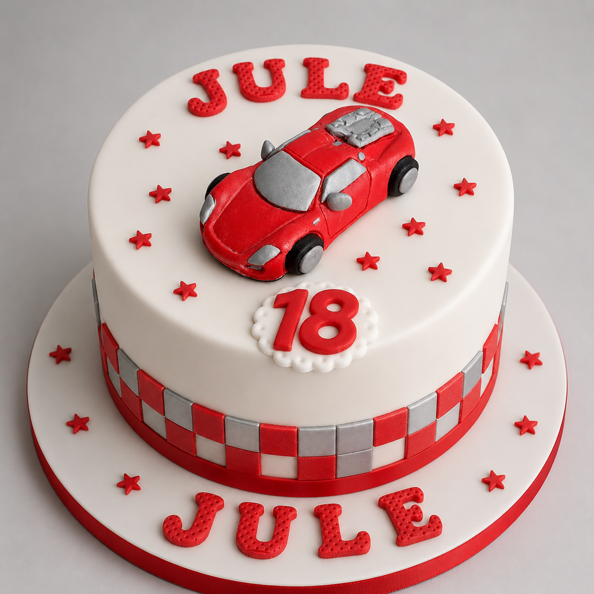 Edible sport car cake topper,fondant icing decoration