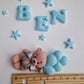 Personalised Teddy Bear Cake Topper: Baptism, Christening, Baby Shower Fondant Decoration