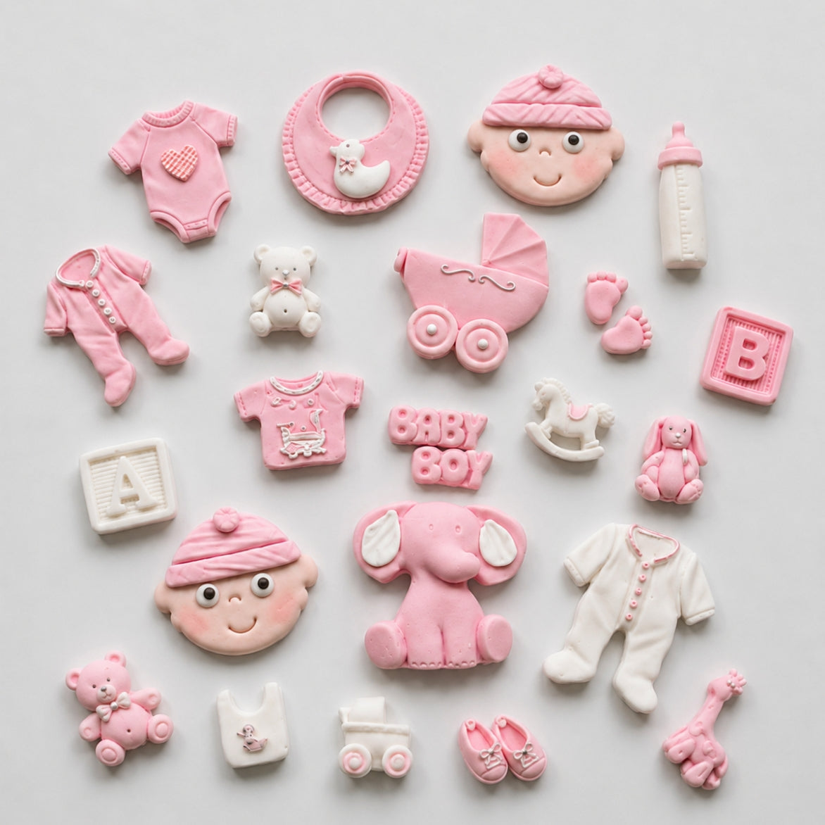 Edible fondant  baby cupcake toppers,fondant icing decorations