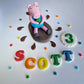 Edible Peppa Pig,George cake topper,fondant icing decoration