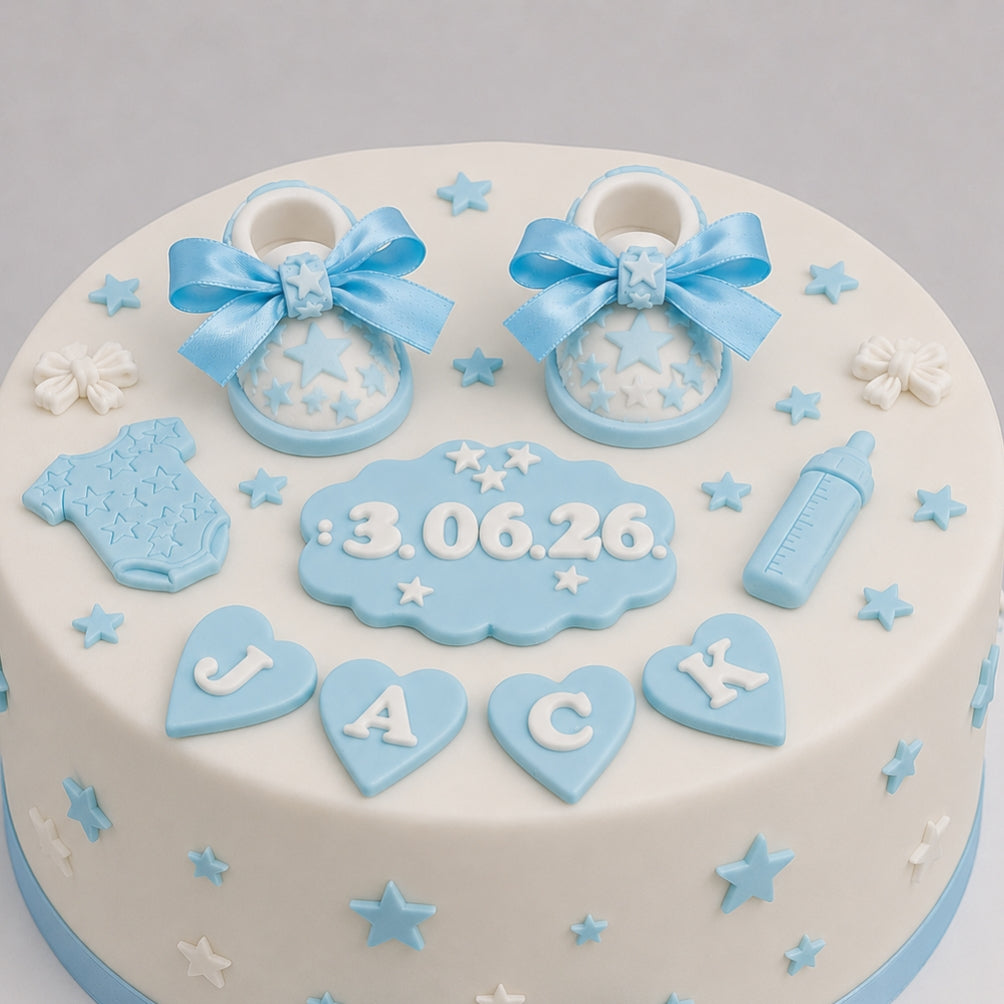 Edible baby booties/shoes cake topper,fondant icing decorations