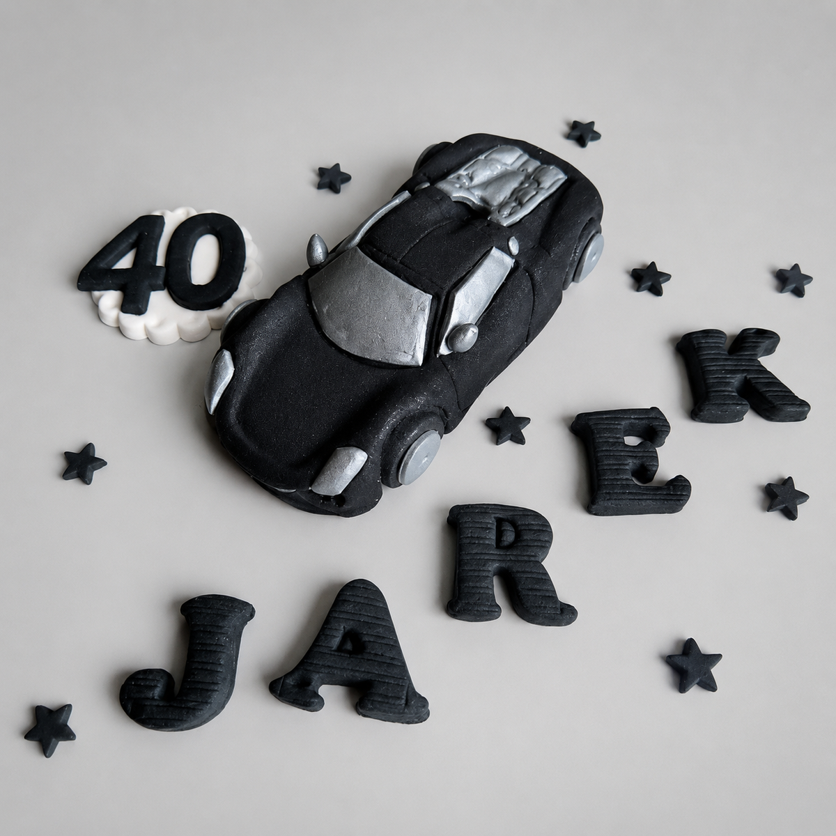Edible sport car cake topper,fondant icing decoration