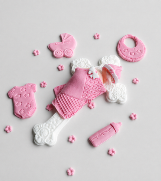 Edible baptism baby cake topper,fondant icing decorations