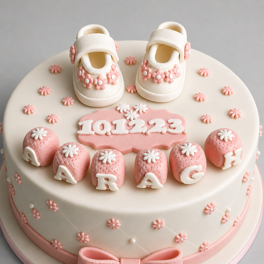 Edible Personalised Baby Booties Cake Topper, Christening Cake Decoration, Baby Fondant Shoes, Baptism